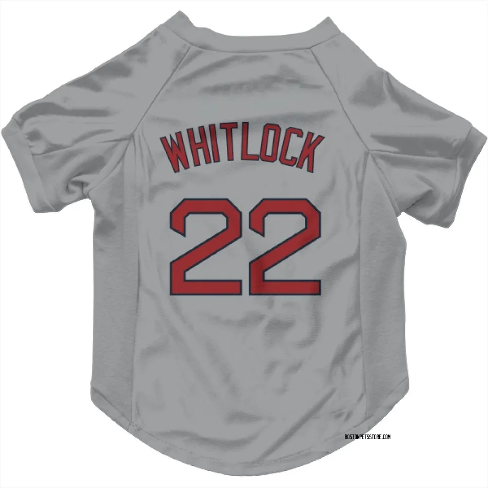 Boston Red Sox Garrett Whitlock Gray Pet Jersey for Dog & Cat