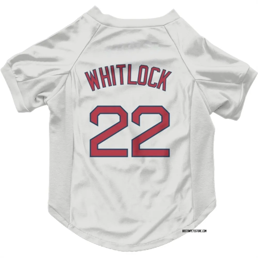 Boston Red Sox Garrett Whitlock White Pet Jersey for Dog & Cat