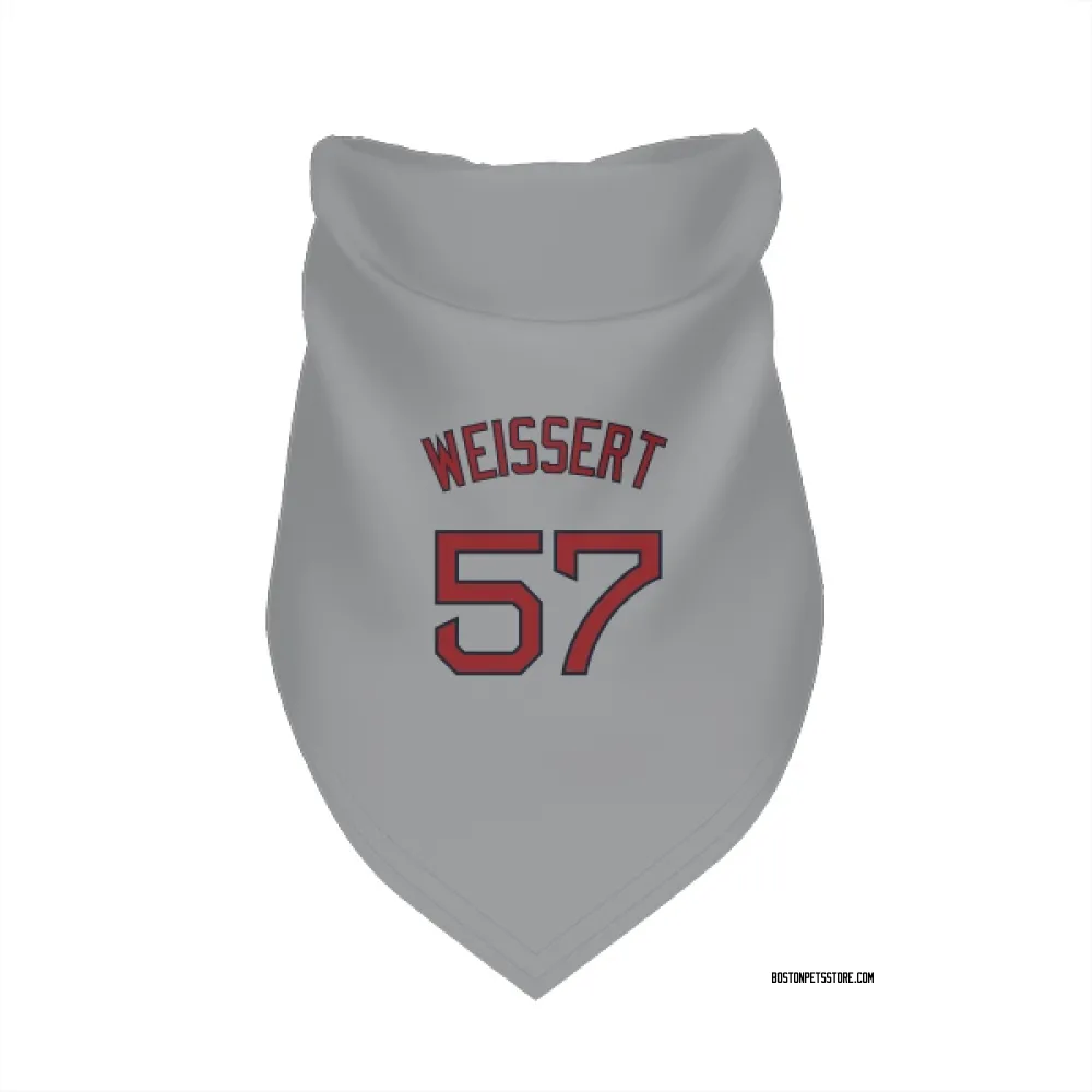 Boston Red Sox Greg Weissert Gray Pet Bandana for Dog & Cat