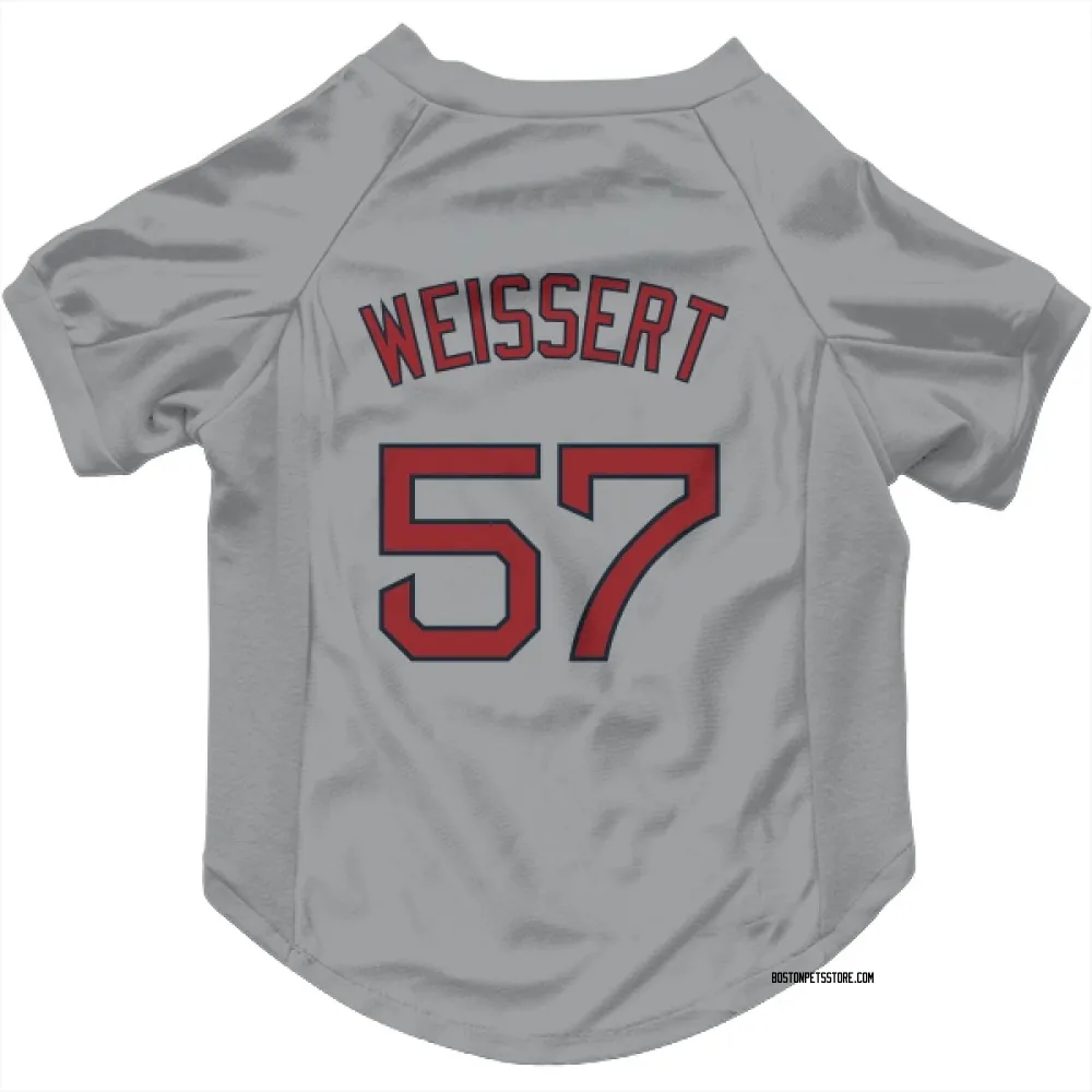 Boston Red Sox Greg Weissert Gray Pet Jersey for Dog & Cat