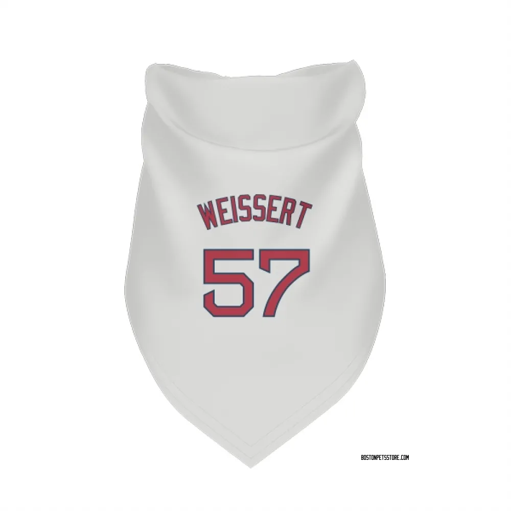 Boston Red Sox Greg Weissert White Pet Bandana for Dog & Cat