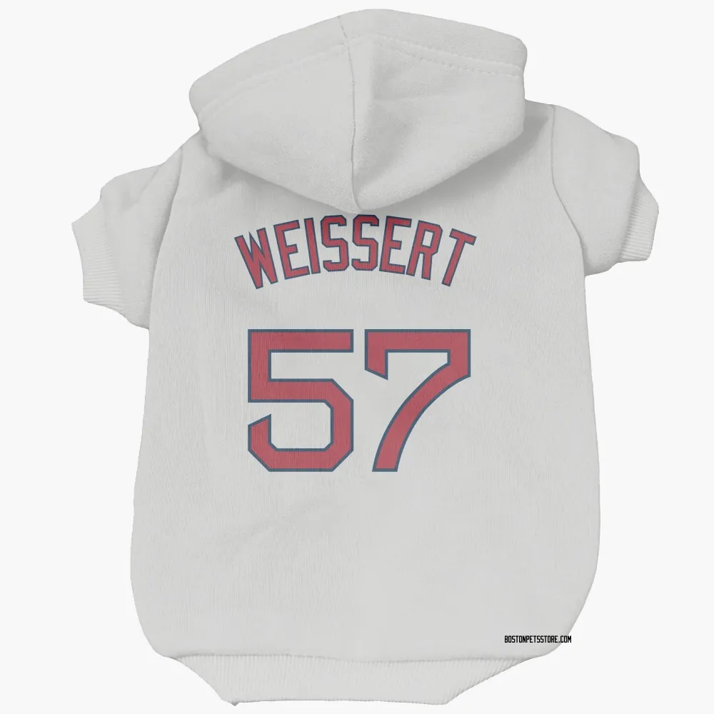 Boston Red Sox Greg Weissert White Pet Hoodie for Dog & Cat