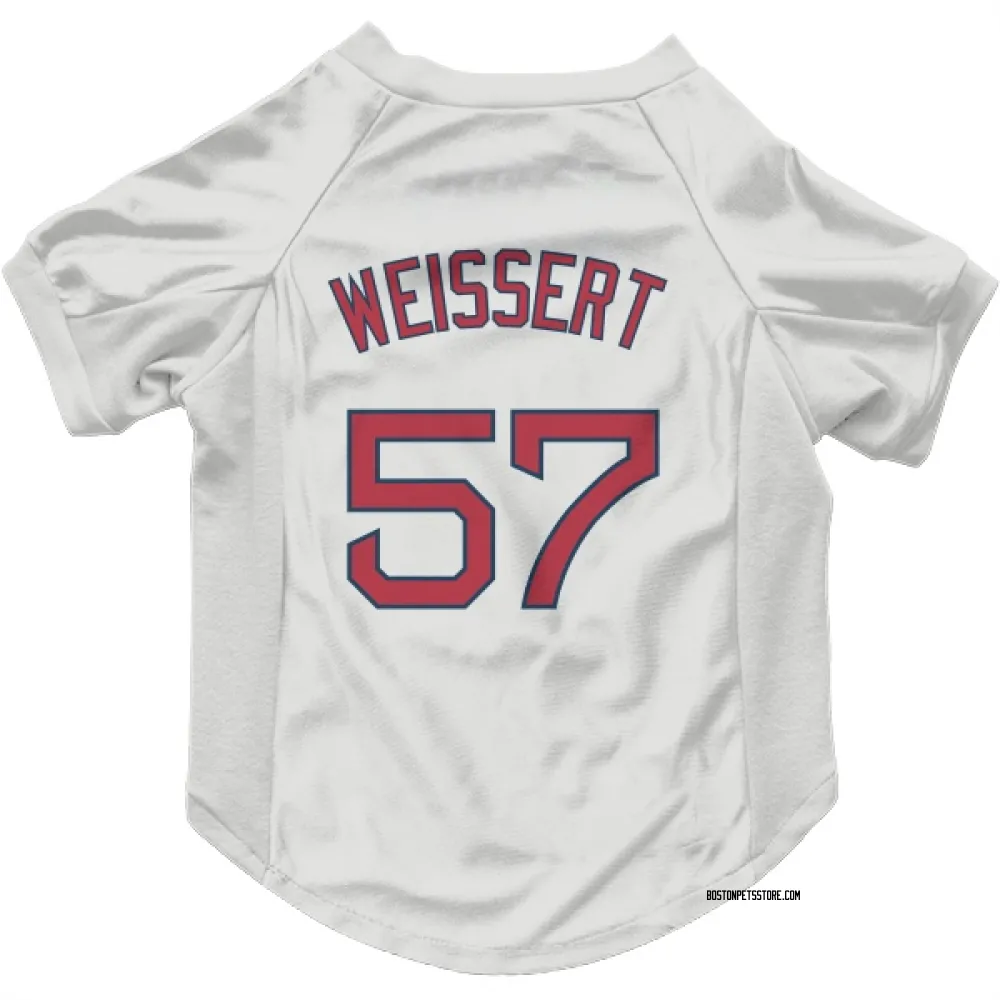 Boston Red Sox Greg Weissert White Pet Jersey for Dog & Cat