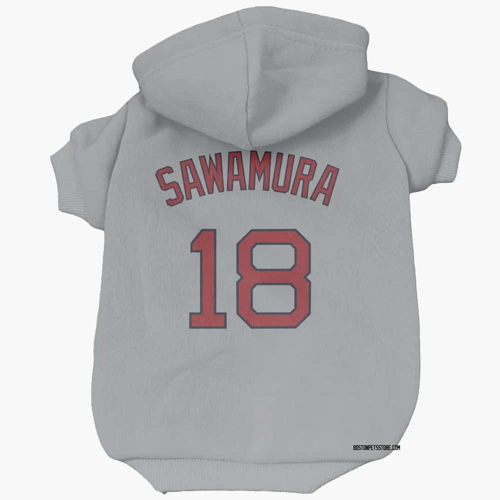 Boston Red Sox Hirokazu Sawamura Gray Pet Hoodie for Dog & Cat