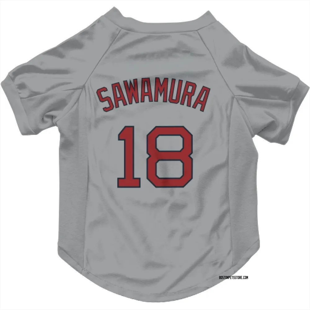 Boston Red Sox Hirokazu Sawamura Gray Pet Jersey for Dog & Cat