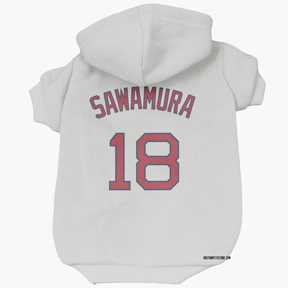 Boston Red Sox Hirokazu Sawamura White Pet Hoodie for Dog & Cat