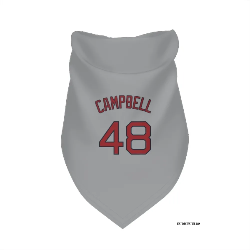 Boston Red Sox Isaiah Campbell Gray Pet Bandana for Dog & Cat