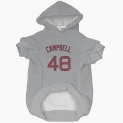 Boston Red Sox Isaiah Campbell Gray Pet Hoodie for Dog & Cat