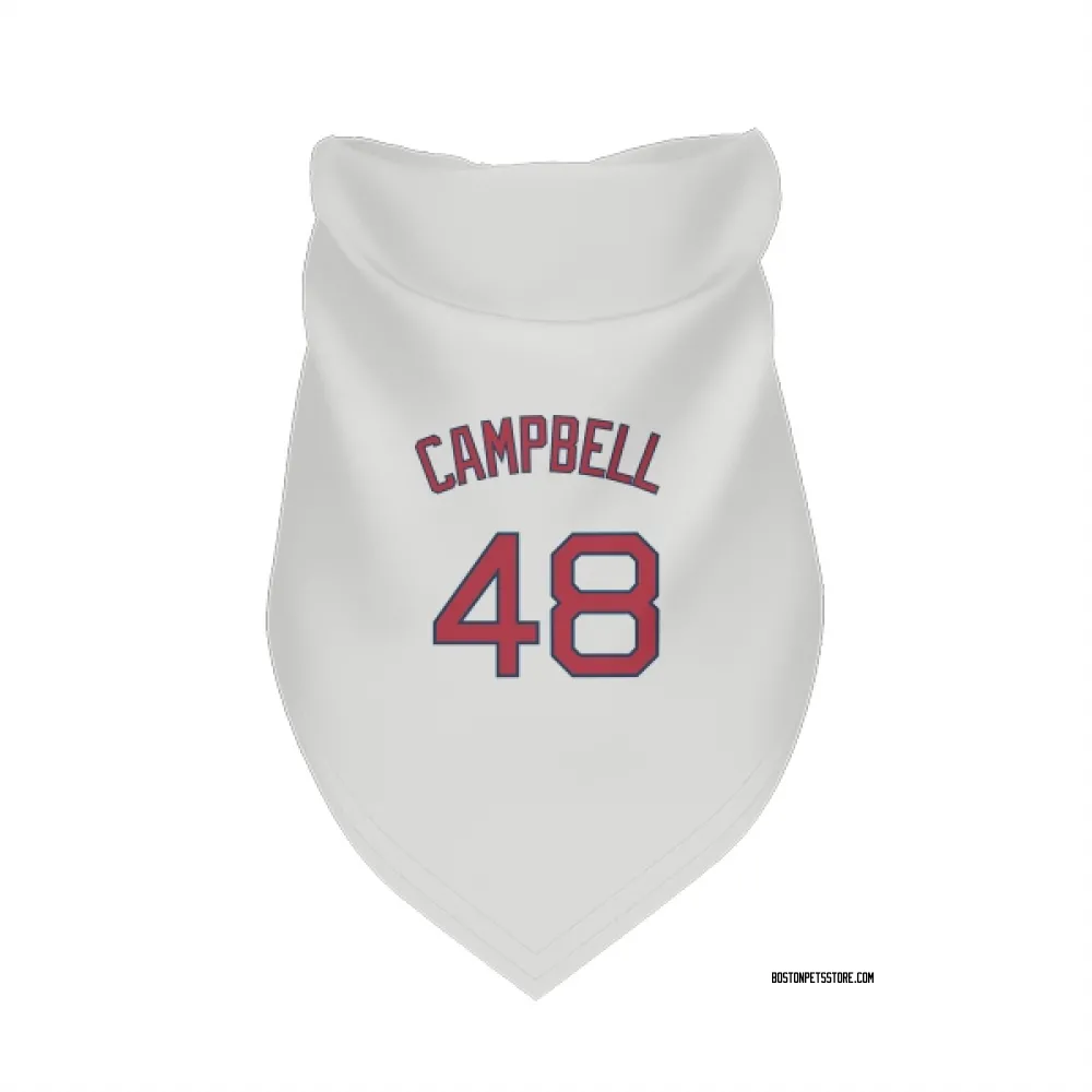 Boston Red Sox Isaiah Campbell White Pet Bandana for Dog & Cat