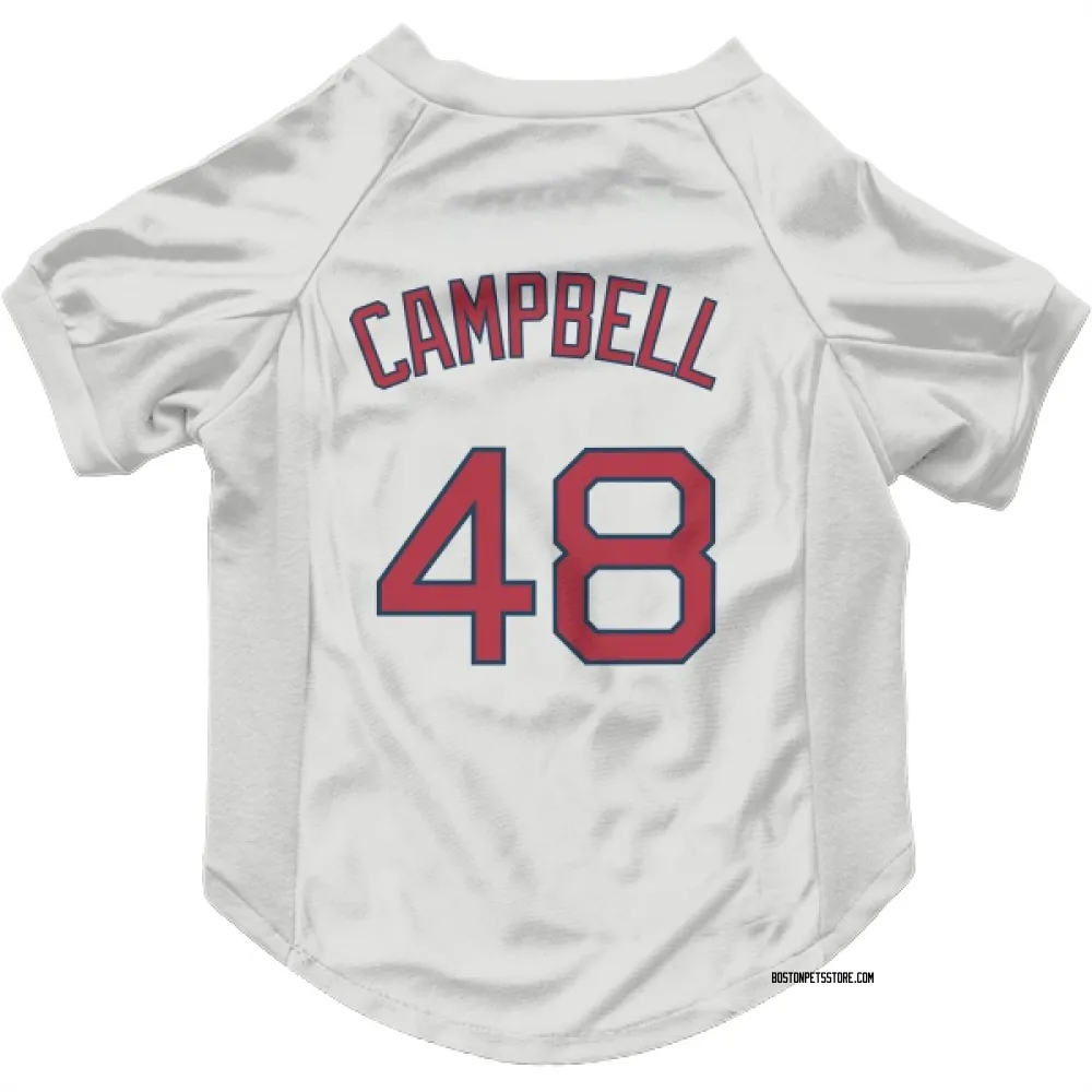Boston Red Sox Isaiah Campbell White Pet Jersey for Dog & Cat