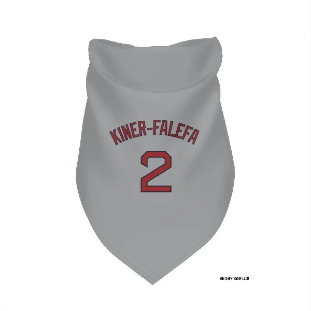 Boston Red Sox Isiah Kiner-Falefa Gray Pet Bandana for Dog & Cat