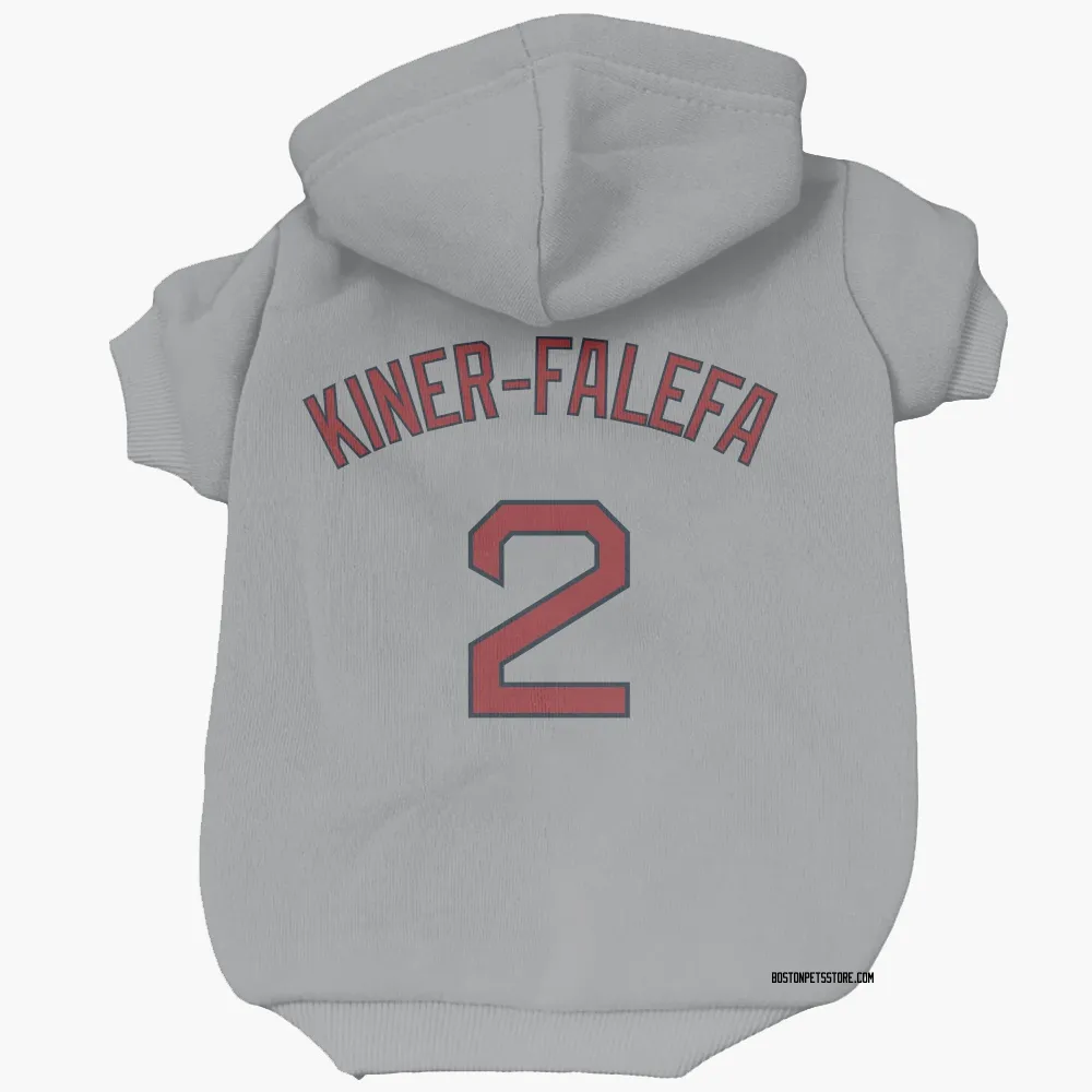 Boston Red Sox Isiah Kiner-Falefa Gray Pet Hoodie for Dog & Cat