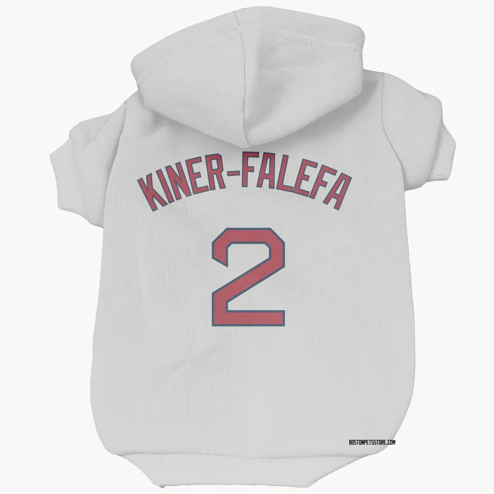Boston Red Sox Isiah Kiner-Falefa White Pet Hoodie for Dog & Cat