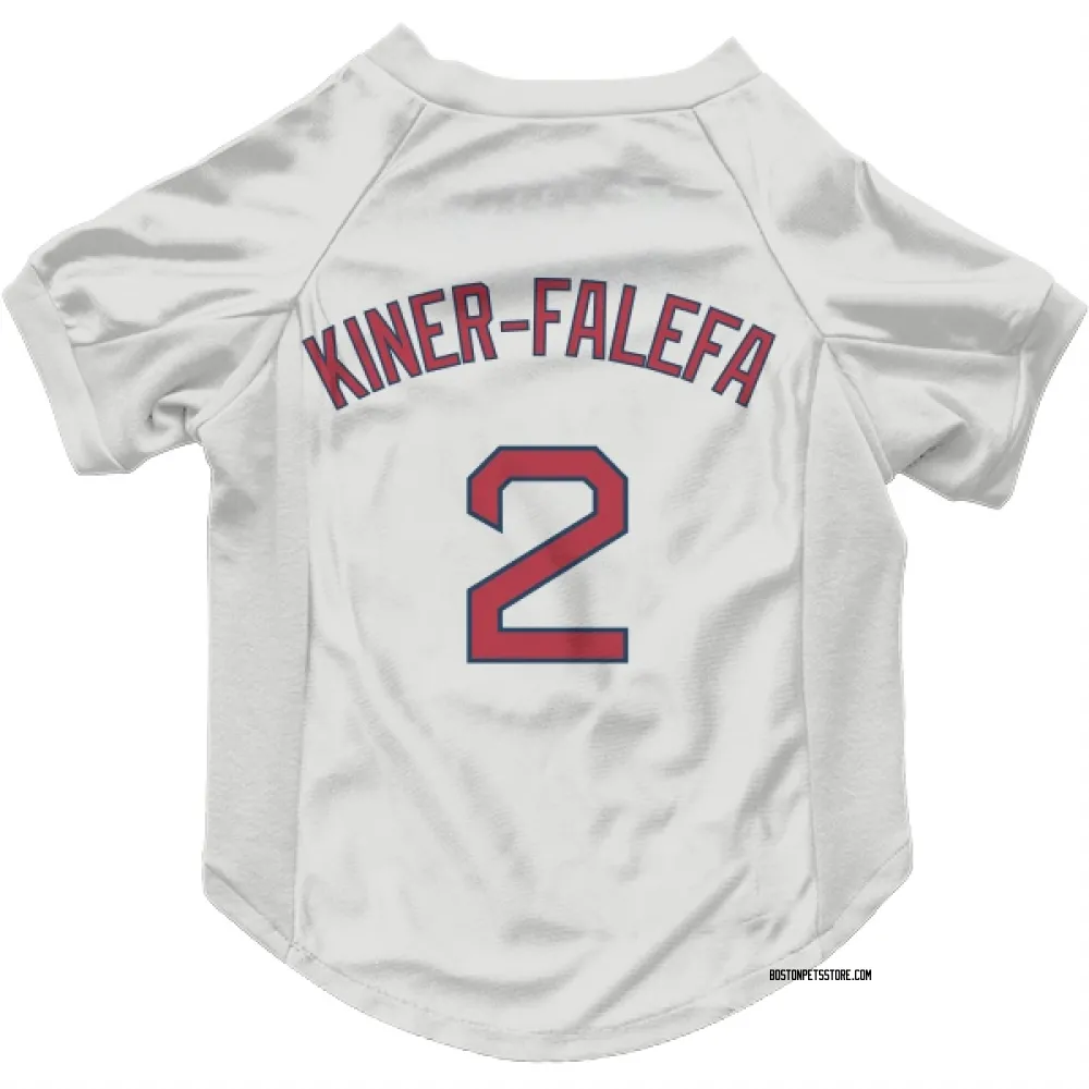 Boston Red Sox Isiah Kiner-Falefa White Pet Jersey for Dog & Cat