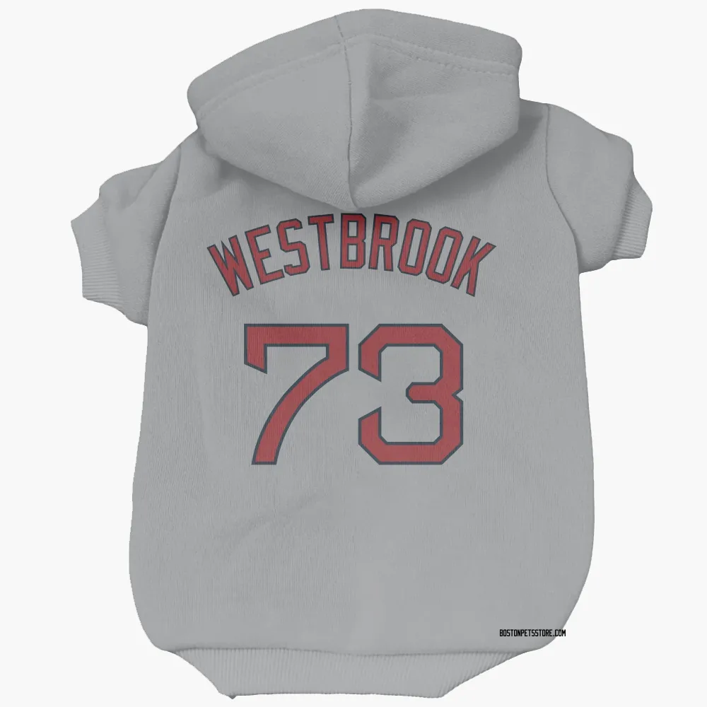 Boston Red Sox Jamie Westbrook Gray Pet Hoodie for Dog & Cat