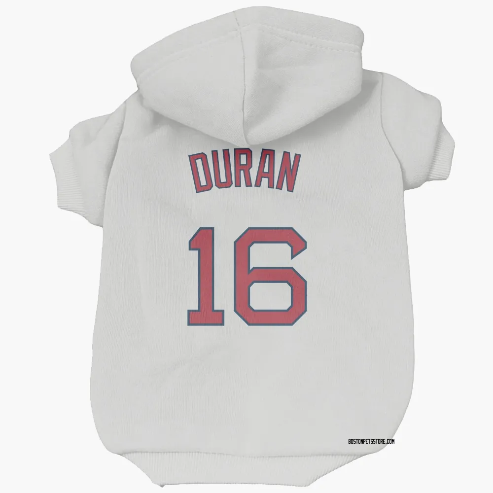 Boston Red Sox Jarren Duran White Pet Hoodie for Dog & Cat
