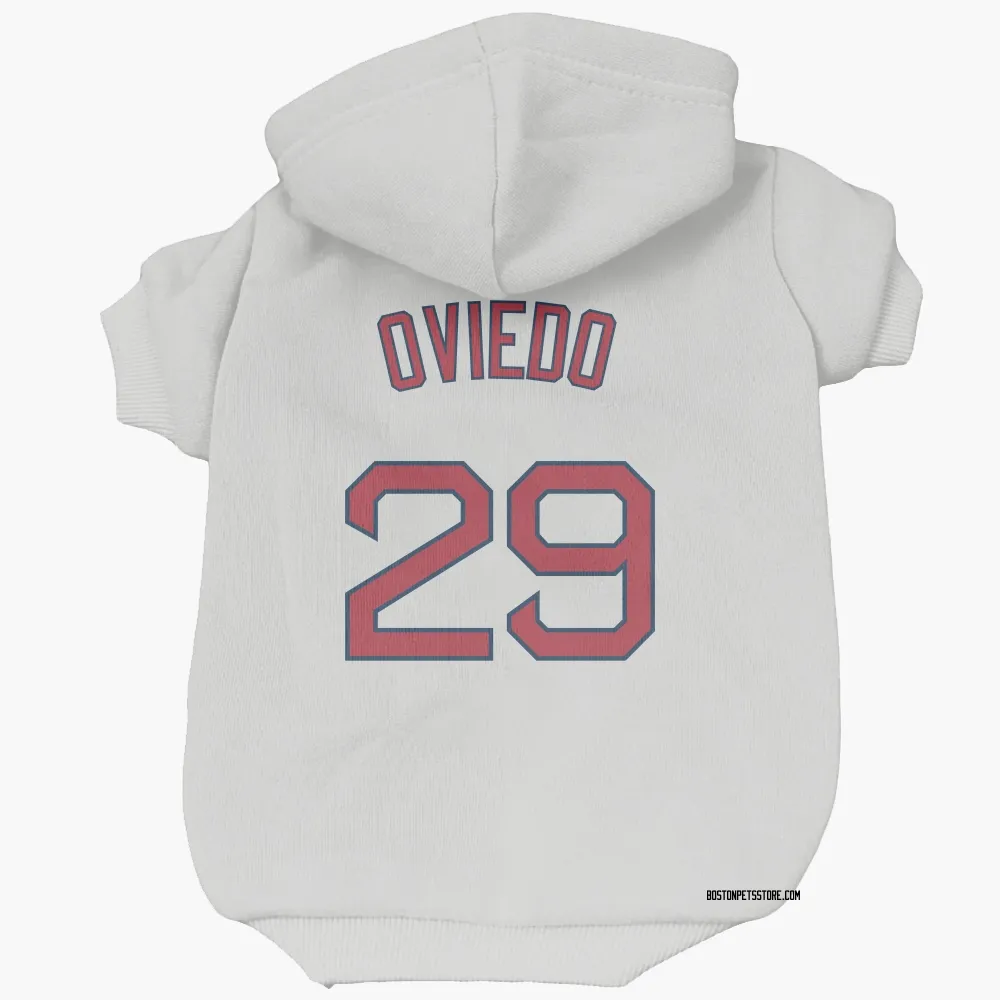 Boston Red Sox Johan Oviedo White Pet Hoodie for Dog & Cat