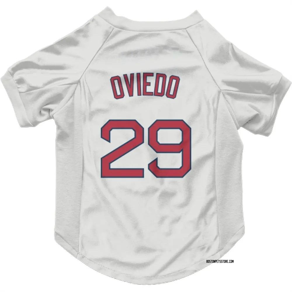 Boston Red Sox Johan Oviedo White Pet Jersey for Dog & Cat