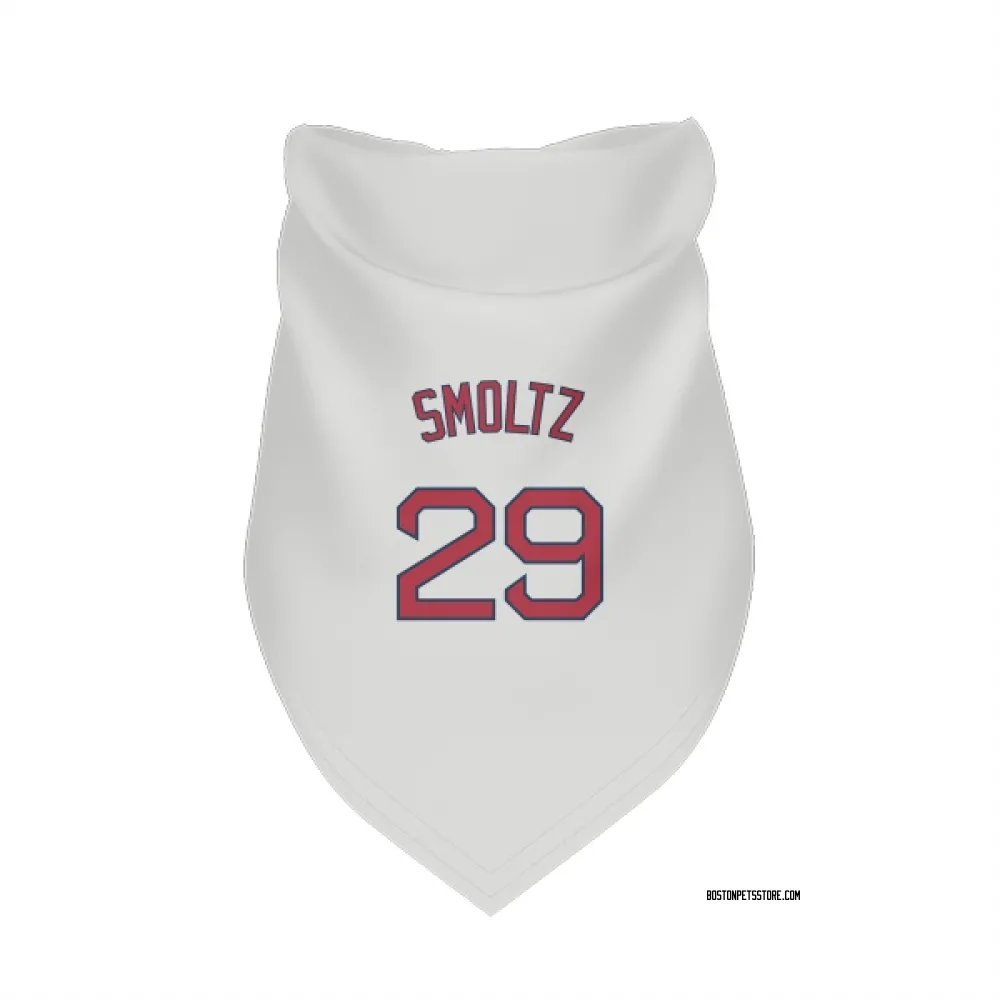 Boston Red Sox John Smoltz White Pet Bandana for Dog & Cat