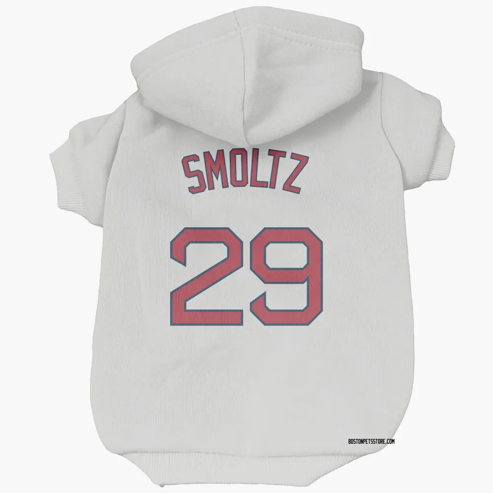 Boston Red Sox John Smoltz White Pet Hoodie for Dog & Cat