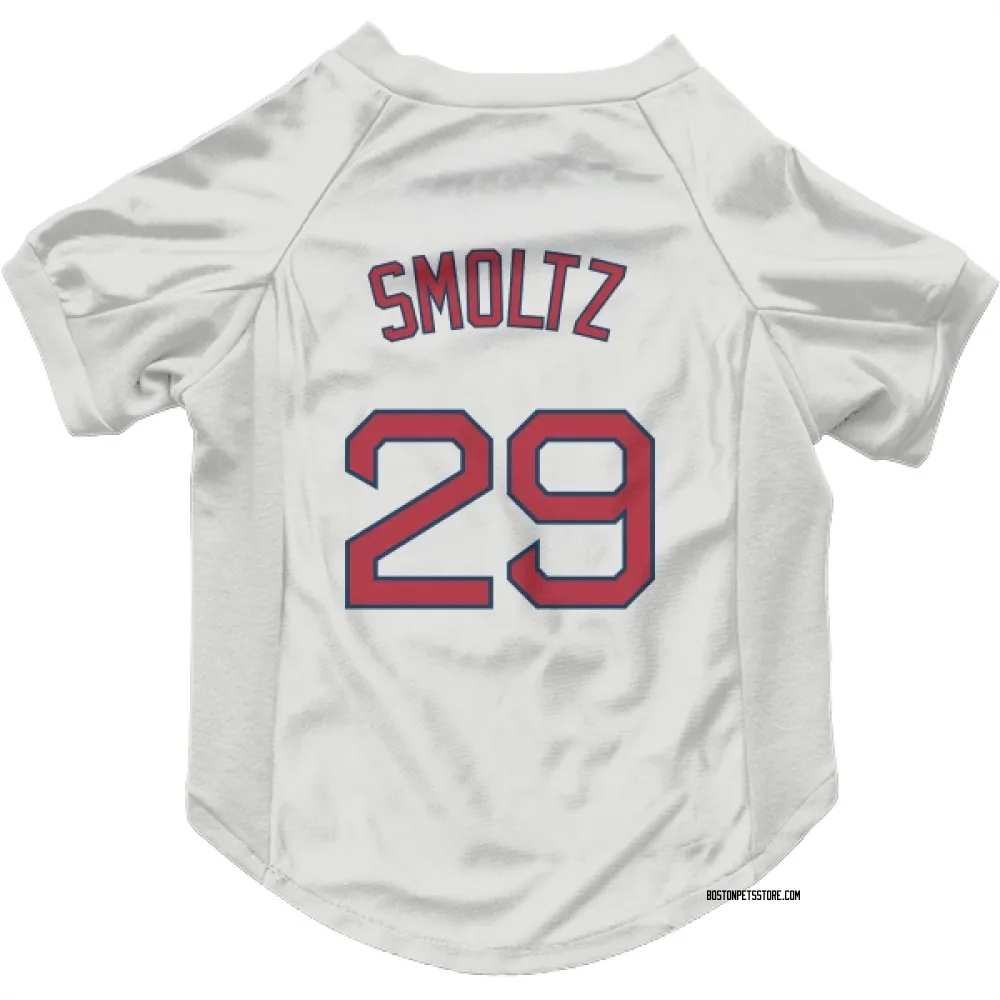 Boston Red Sox John Smoltz White Pet Jersey for Dog & Cat