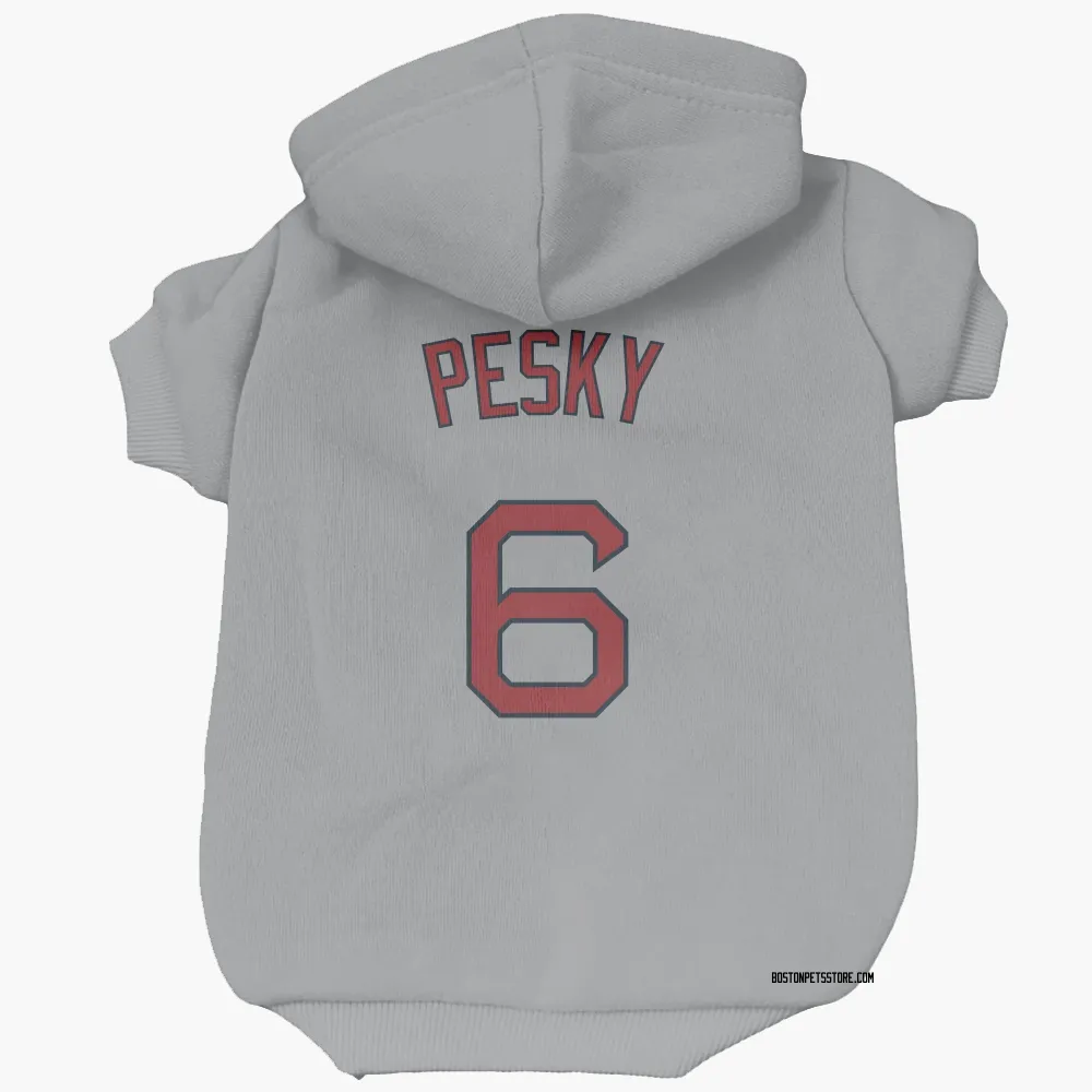 Boston Red Sox Johnny Pesky Gray Pet Hoodie for Dog & Cat