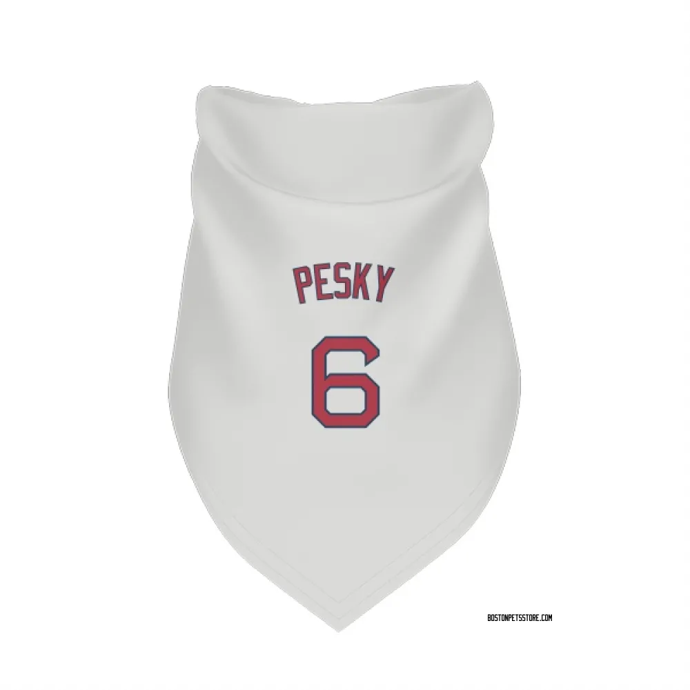 Boston Red Sox Johnny Pesky White Pet Bandana for Dog & Cat