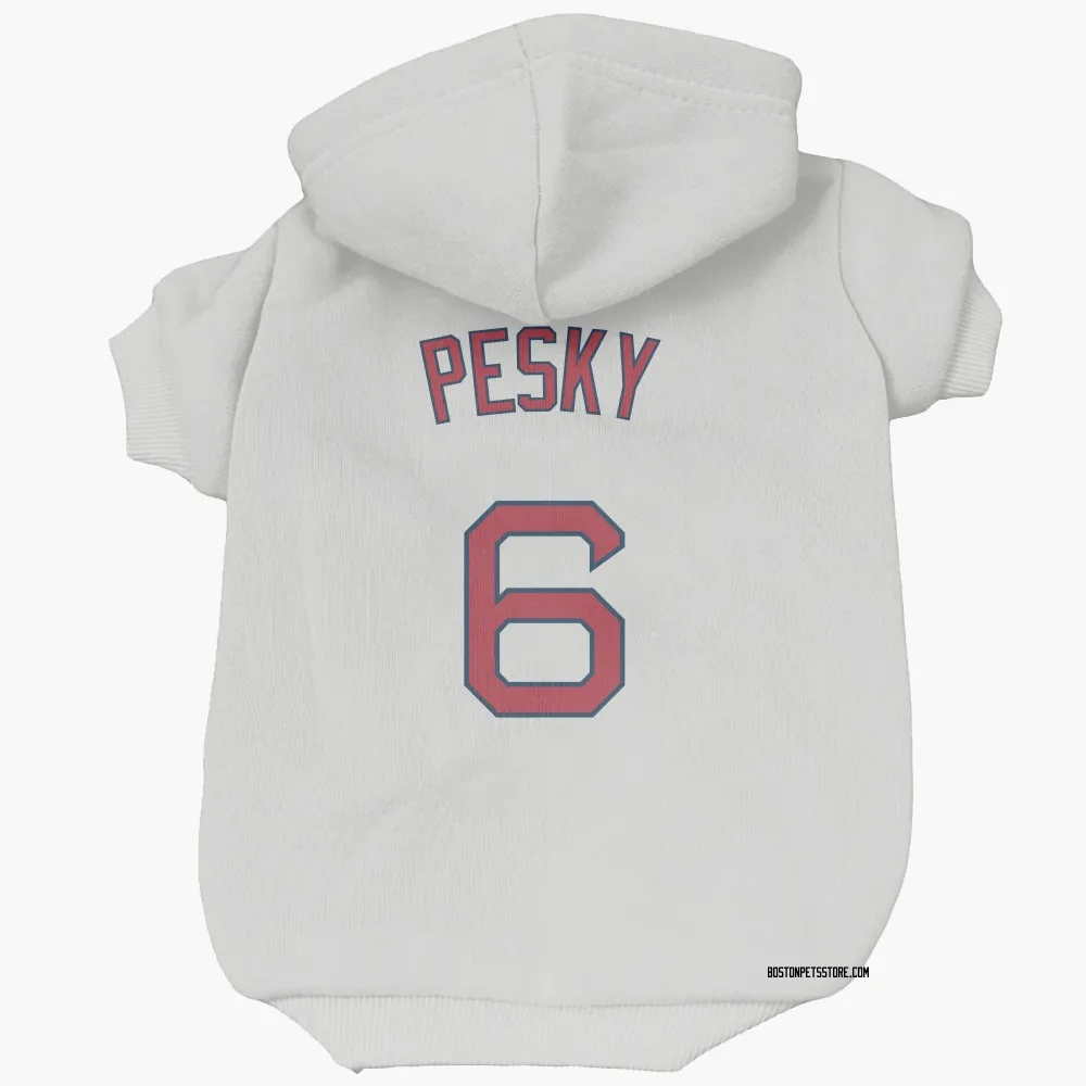 Boston Red Sox Johnny Pesky White Pet Hoodie for Dog & Cat