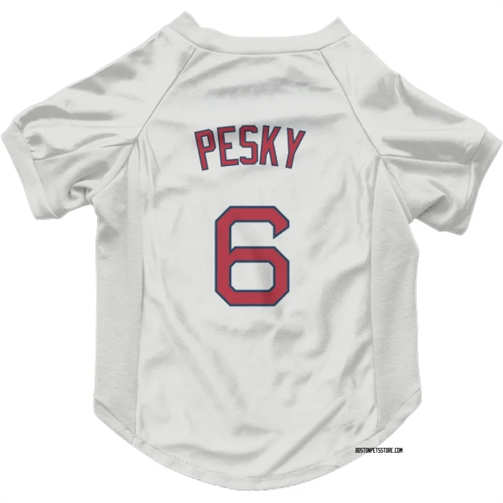 Boston Red Sox Johnny Pesky White Pet Jersey for Dog & Cat