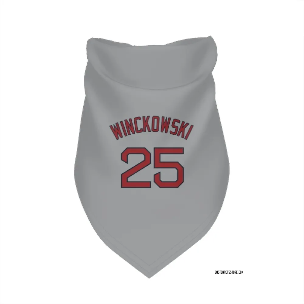 Boston Red Sox Josh Winckowski Gray Pet Bandana for Dog & Cat
