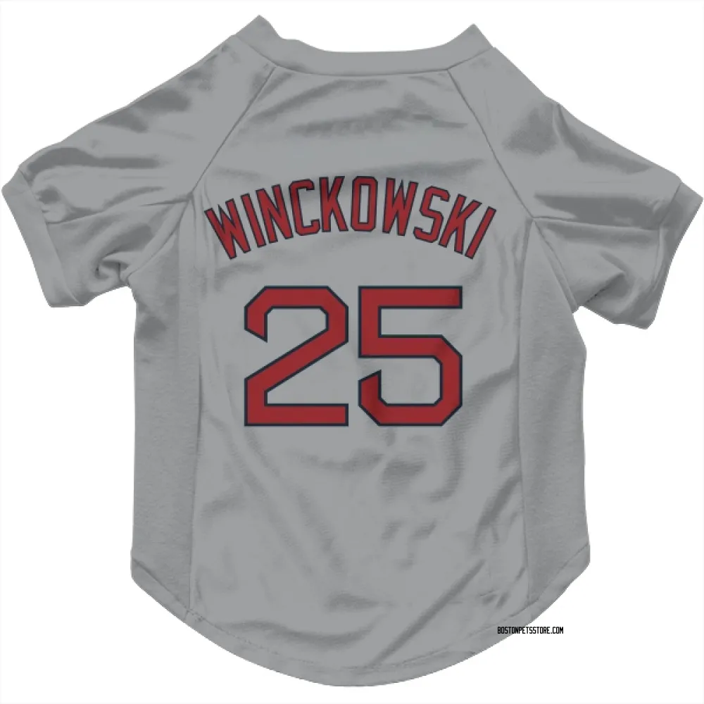 Boston Red Sox Josh Winckowski Gray Pet Jersey for Dog & Cat