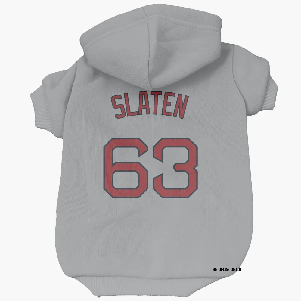 Boston Red Sox Justin Slaten Gray Pet Hoodie for Dog & Cat