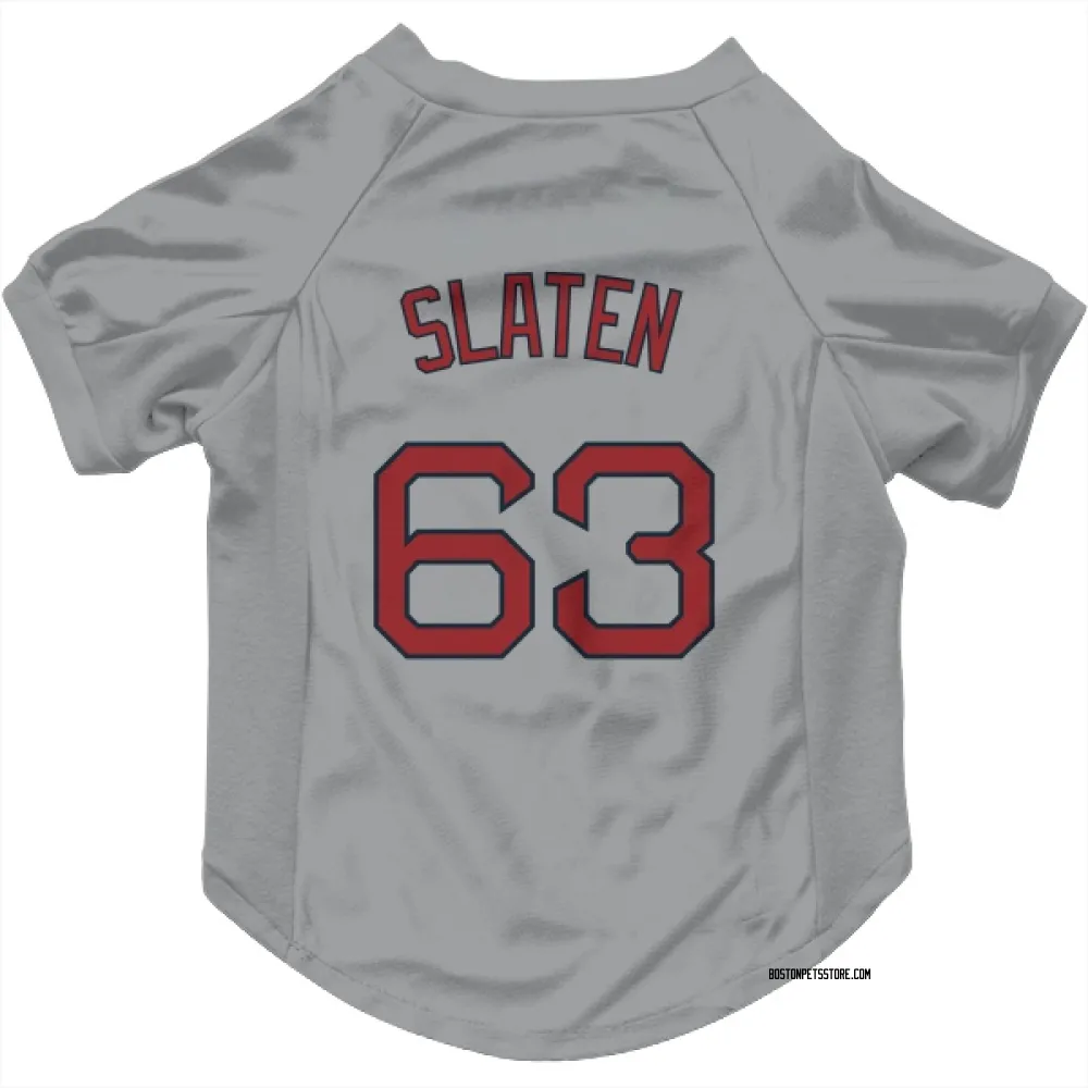 Boston Red Sox Justin Slaten Gray Pet Jersey for Dog & Cat