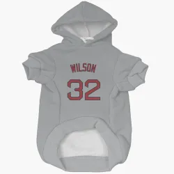 Boston Red Sox Justin Wilson Gray Pet Hoodie for Dog & Cat