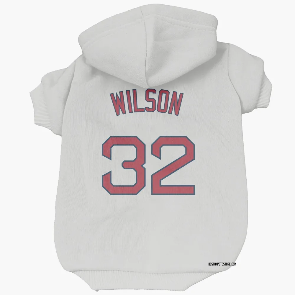 Boston Red Sox Justin Wilson White Pet Hoodie for Dog & Cat