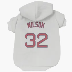 Boston Red Sox Justin Wilson White Pet Hoodie for Dog & Cat
