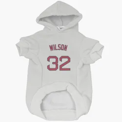 Boston Red Sox Justin Wilson White Pet Hoodie for Dog & Cat