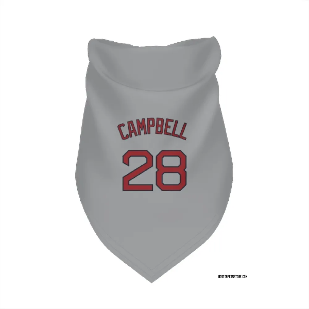 Boston Red Sox Kristian Campbell Gray Pet Bandana for Dog & Cat