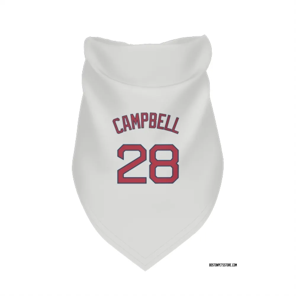 Boston Red Sox Kristian Campbell White Pet Bandana for Dog & Cat