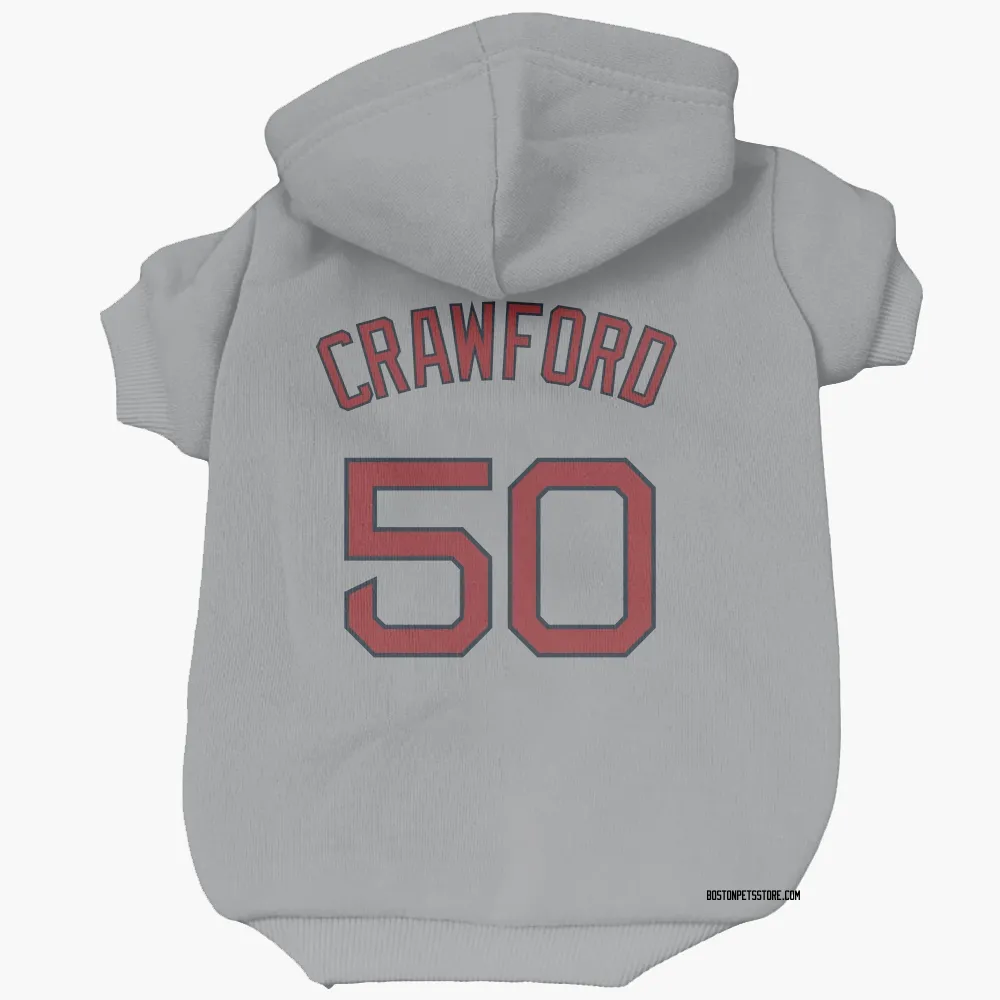 Boston Red Sox Kutter Crawford Gray Pet Hoodie for Dog & Cat