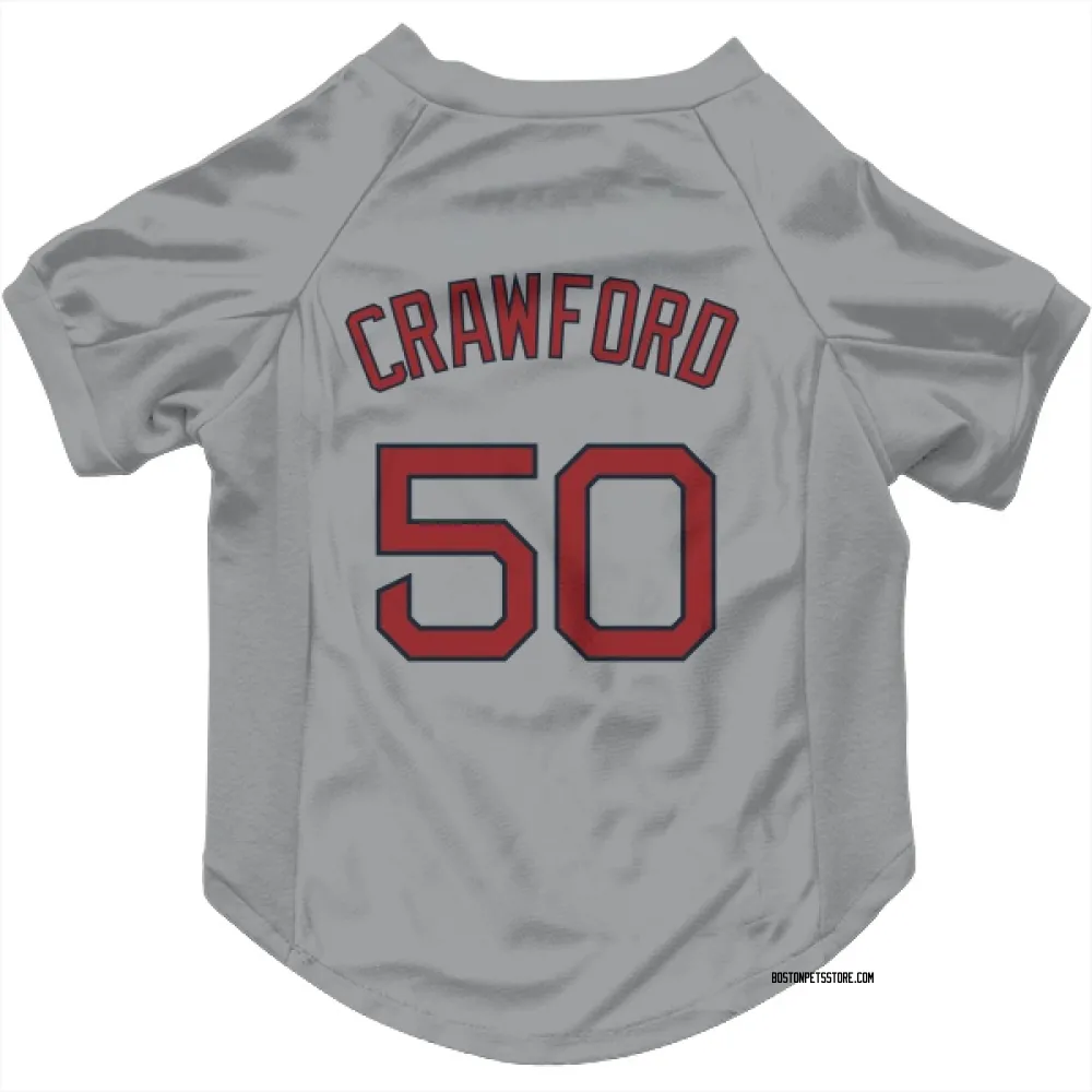 Boston Red Sox Kutter Crawford Gray Pet Jersey for Dog & Cat