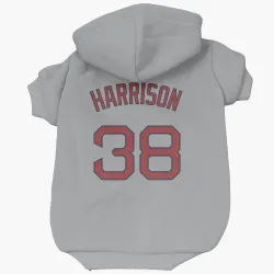 Boston Red Sox Kyle Harrison Gray Pet Hoodie for Dog & Cat