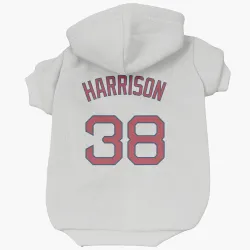Boston Red Sox Kyle Harrison White Pet Hoodie for Dog & Cat