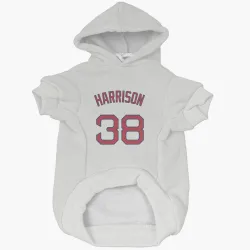 Boston Red Sox Kyle Harrison White Pet Hoodie for Dog & Cat