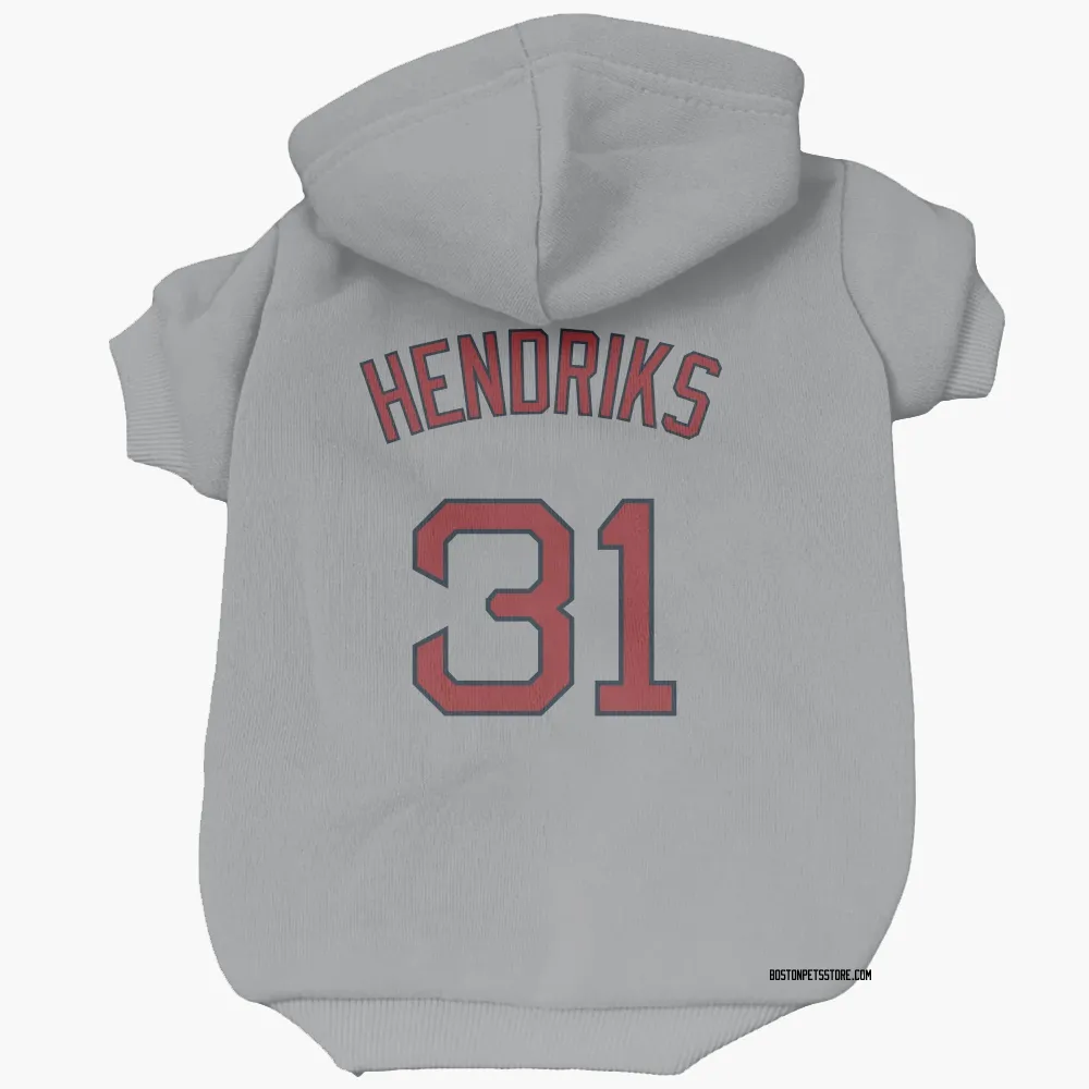 Boston Red Sox Liam Hendriks Gray Pet Hoodie for Dog & Cat
