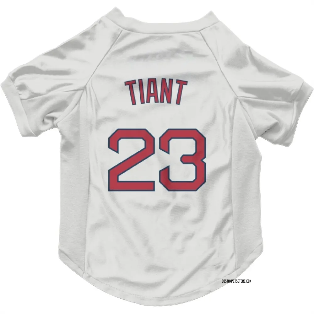 Boston Red Sox Luis Tiant White Pet Jersey for Dog & Cat