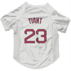Boston Red Sox Luis Tiant White Pet Jersey for Dog & Cat