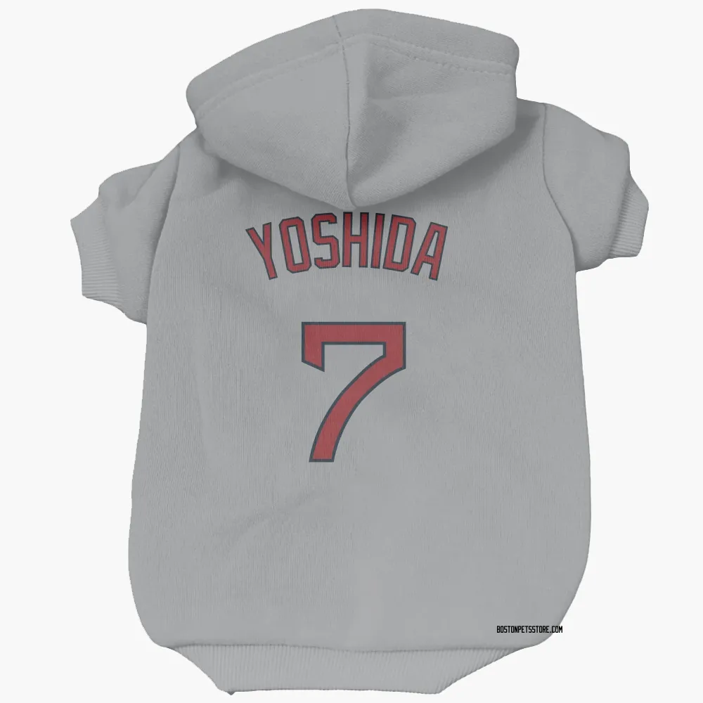 Boston Red Sox Masataka Yoshida Gray Pet Hoodie for Dog & Cat