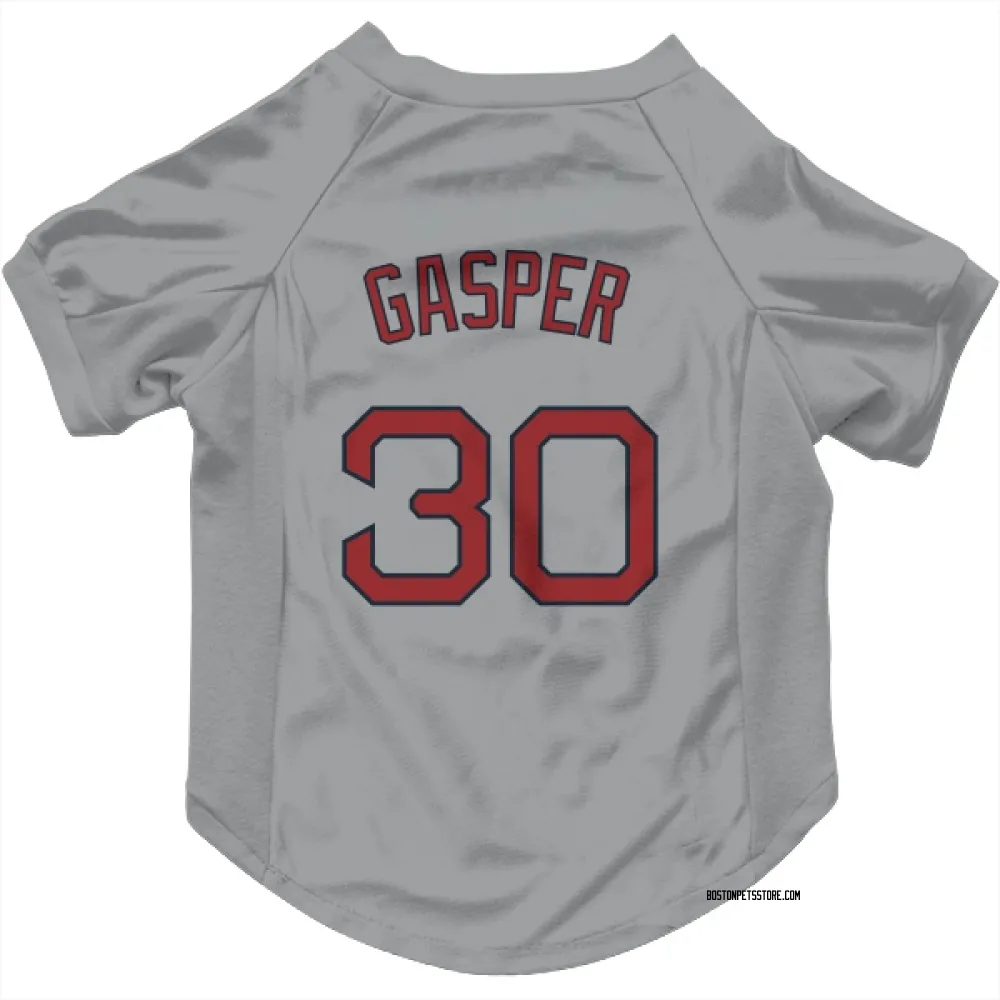 Boston Red Sox Mickey Gasper Gray Pet Jersey for Dog & Cat