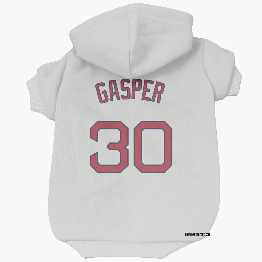 Boston Red Sox Mickey Gasper White Pet Hoodie for Dog & Cat